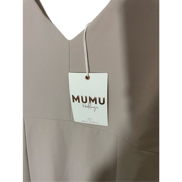 Show Me Your MuMu Dress Morgan Gown Show Me The Ring Stretch Crepe - Picture 3 of 8